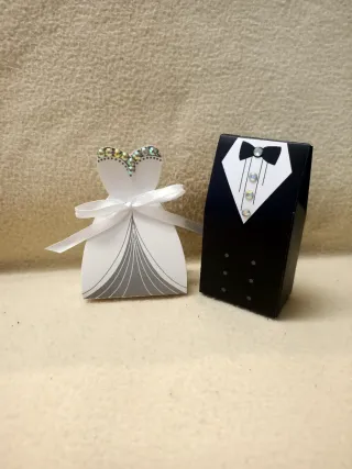 Portaconfetti matrimonio sposo e Sposa