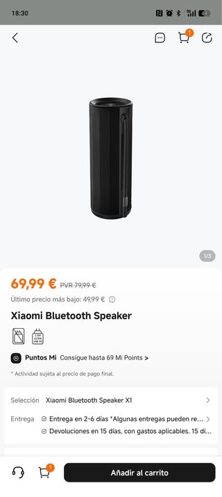 Altavoz Bluetooth Xiaomi Negro