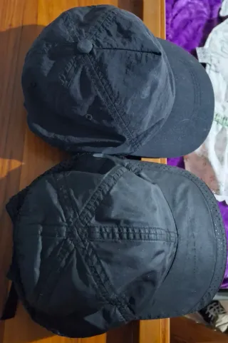 Lote 2 Gorras Casquete Deportiva Azul Marino Negro