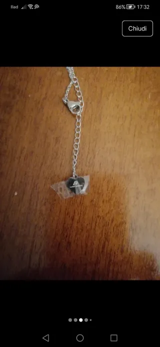 Collana LUCA BARRA perle e cuore argento