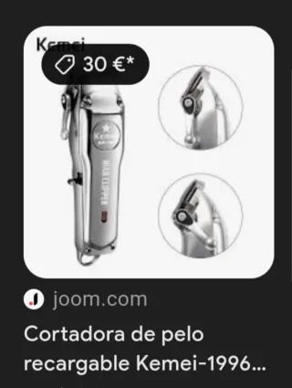 Maquinilla Cortapelo Kemei + Cabezales