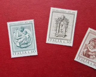 Set 3 Francobolli Italia Michelangelo