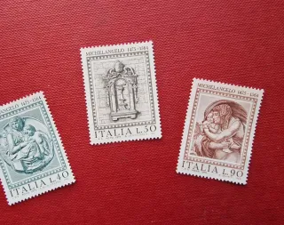 Set 3 Francobolli Italia Michelangelo