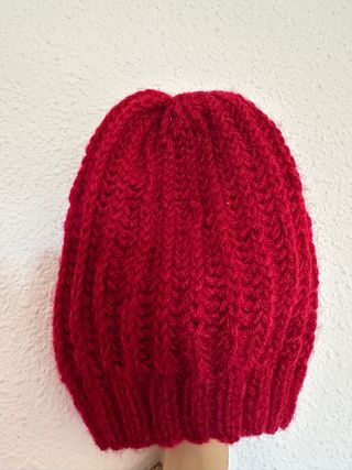 Gorro de lana rojo