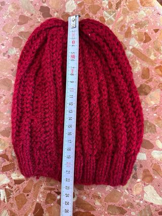 Gorro de lana rojo
