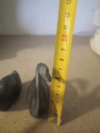 Pareja Cisnes Metal Vintage Decoración