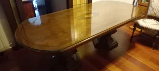 Mesa Comedor Marquetería + 6 Sillas Clásicas