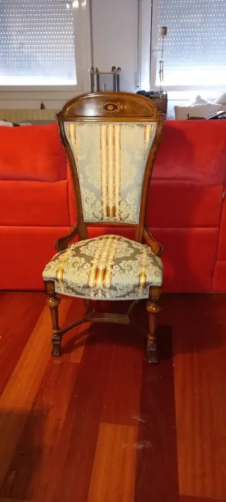 Mesa Comedor Marquetería + 6 Sillas Clásicas