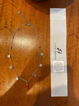 Collana LUCA BARRA cuoricini e peperoncino