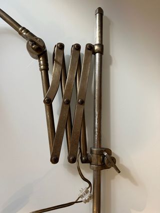 Lámpara flexo antigua con pinza