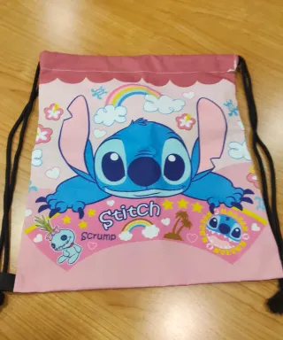 Bolso de tela con diseño de Stitch kuromi,labubu