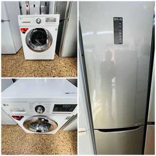 Combo Lavasecadora y Nevera LG
