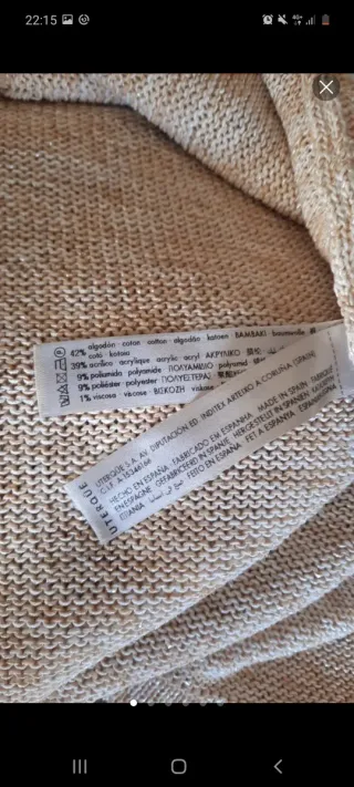 Jersey Uterqüe Talla M Beige
