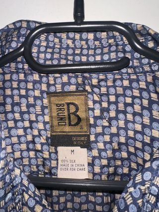 Camisa italiana de seda vintage