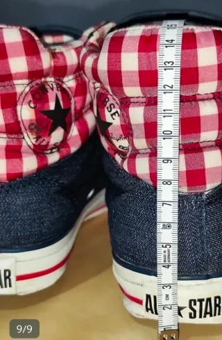 Converse Denim Cuadro Vichy Granate Talla 40