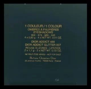 Neceser y Paleta Maquillaje Dior Azul y Dorado