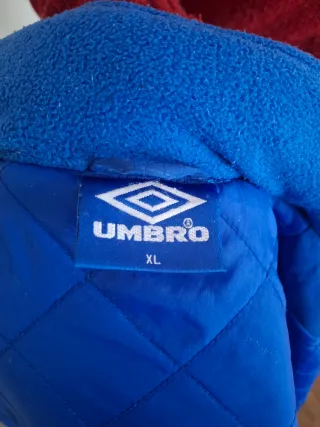 Cappotto lungo Umbro blu e nero