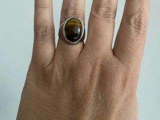 Anillo Ojo de Tigre Acero Inoxidable