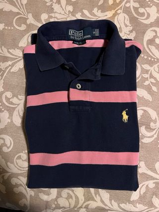 Polo Ralph Lauren Rayas Azul y Rosa