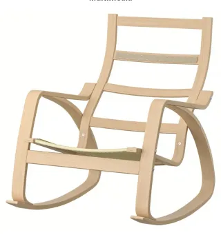 Mecedora Poäng Ikea Madera Blanca