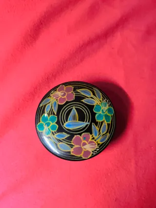 Mini joyero vintage madera lacada pintada
