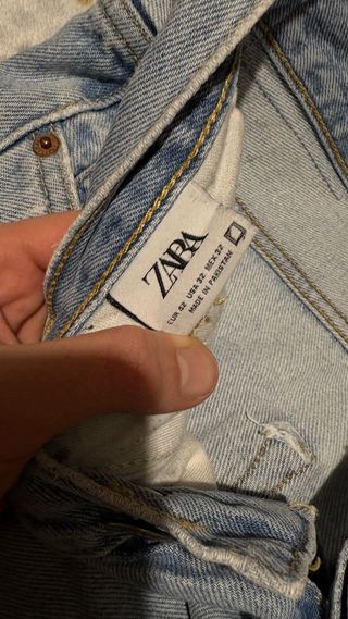 Calças de ganga azuis