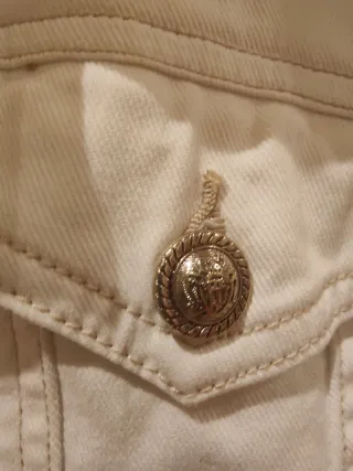 Cazadora vaquera Morgan blanca T-42