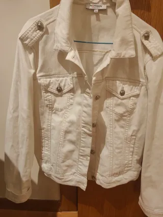 Cazadora vaquera Morgan blanca T-42