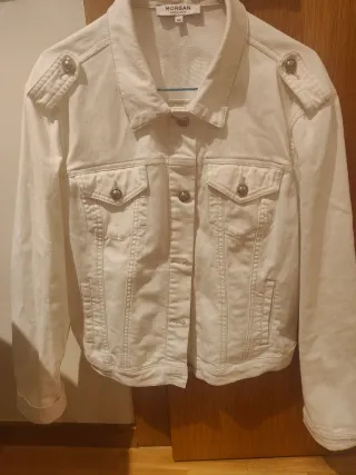 Cazadora vaquera Morgan blanca T-42