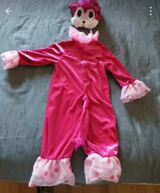 Disfraz de ardilla rosa 18-24 meses