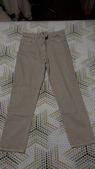 Calças de ganga bege