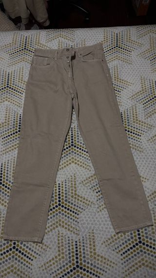 Calças de ganga bege