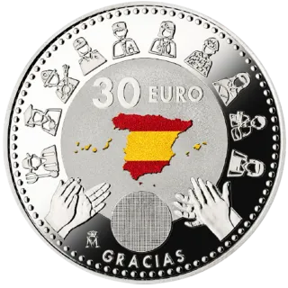 Lote 4 Monedas 30€ COVID España