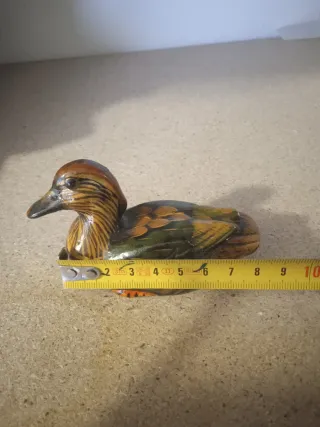 Pato de cerámica vintage decorativo