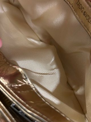 Zadig & Voltaire Cartera Metálica Vintage Dorada