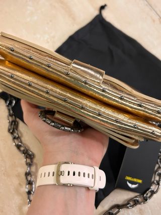 Zadig & Voltaire Cartera Metálica Vintage Dorada