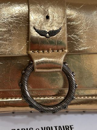 Zadig & Voltaire Cartera Metálica Vintage Dorada