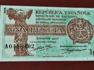 Billete 1 Peseta Española 1937