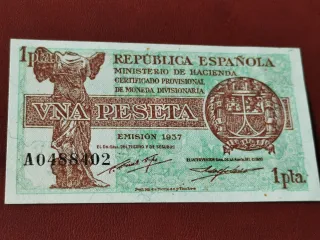 Billete 1 Peseta Española 1937