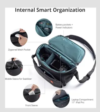 Bolsa PGYTECH OneMo Sling 7L Negra