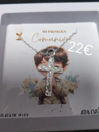 Cadena y Cruz Plata Primera Comunión