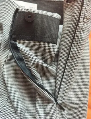 Pantalón Mango Gris Talla XS (34)