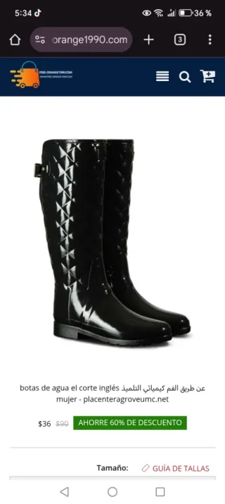 Botas de Lluvia Hunter Mujer Talla 43