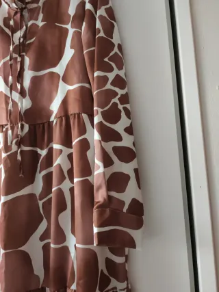 Vestido largo estampado cebra