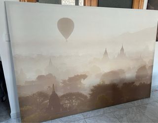 Cuadro con marco Ikea 140x200cm templo globo