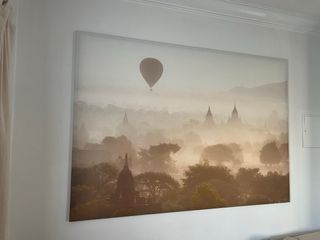 Cuadro con marco Ikea 140x200cm templo globo