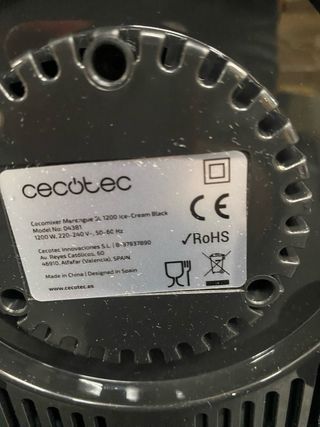 Amasadora Batidora Cecotec Negra