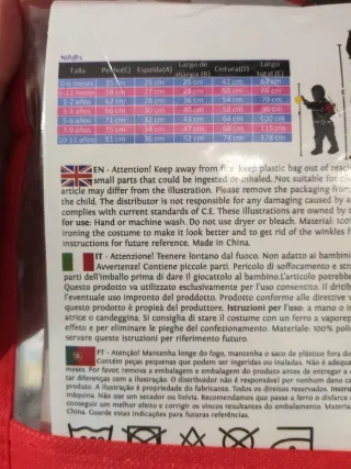 Disfraz K-Pop Kantante con peluca Talla 3-4 años