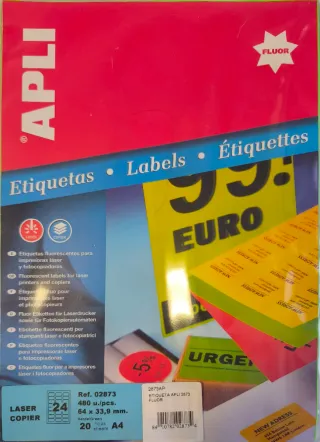 Etiquetas Apli Fluor Verde