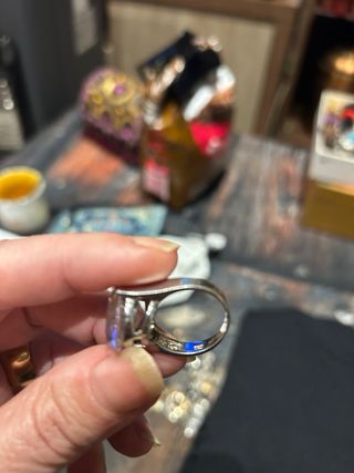Anillo Plata 925 Piedra cristal tallada,.